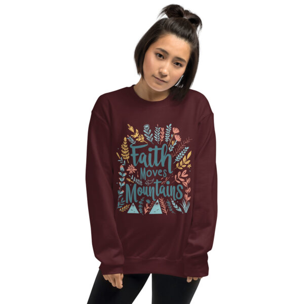 Faith Moves Mountains Unisex Sweatshirt - Image 4