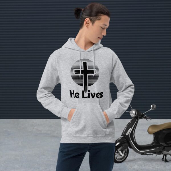 He Lives Unisex Hoodie - Image 4