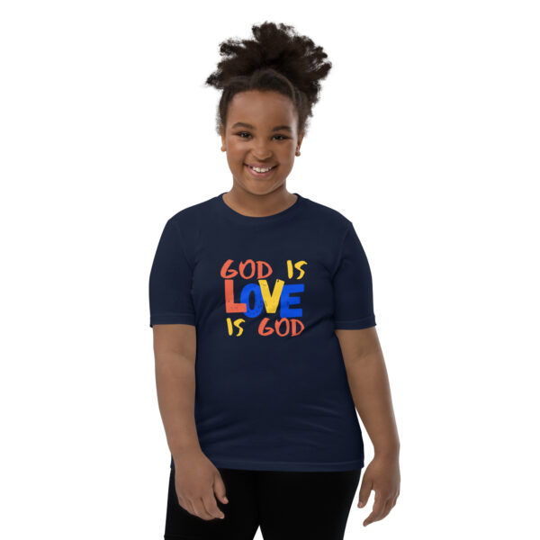 God is Love Youth Short Sleeve T-Shirt - Image 3