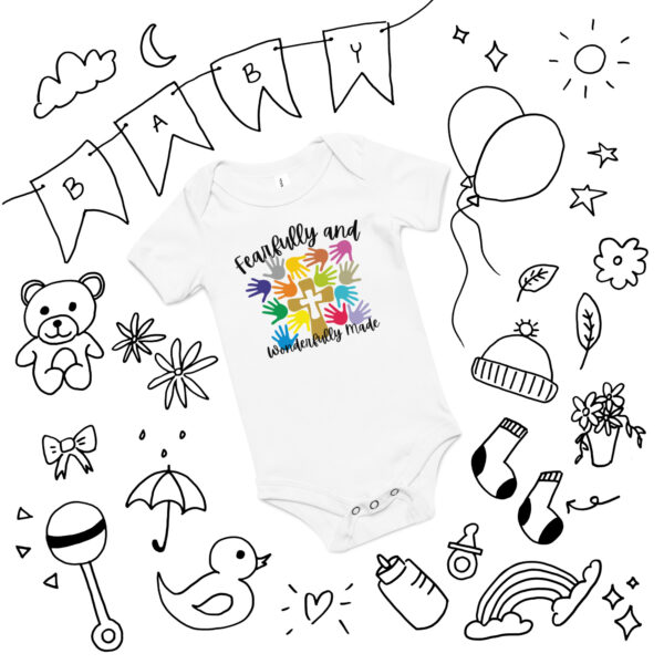 Fearfully and Wonderfully Made Baby short sleeve one piece