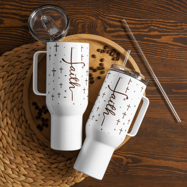 Faith Travel mug with a handle