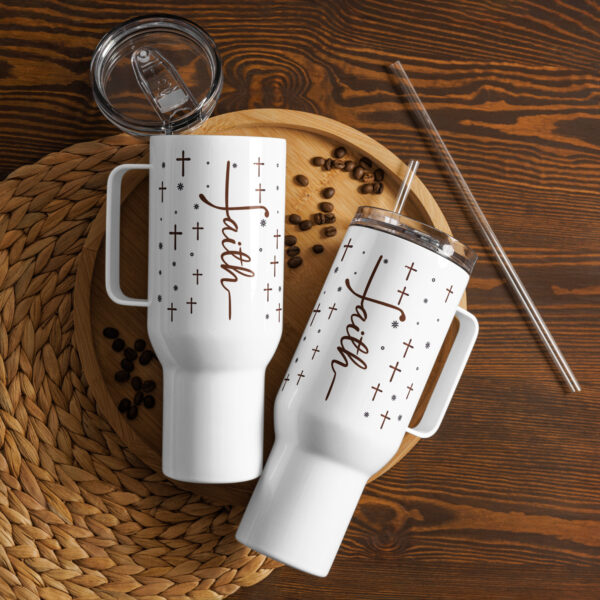 Faith Travel mug with a handle - Image 2
