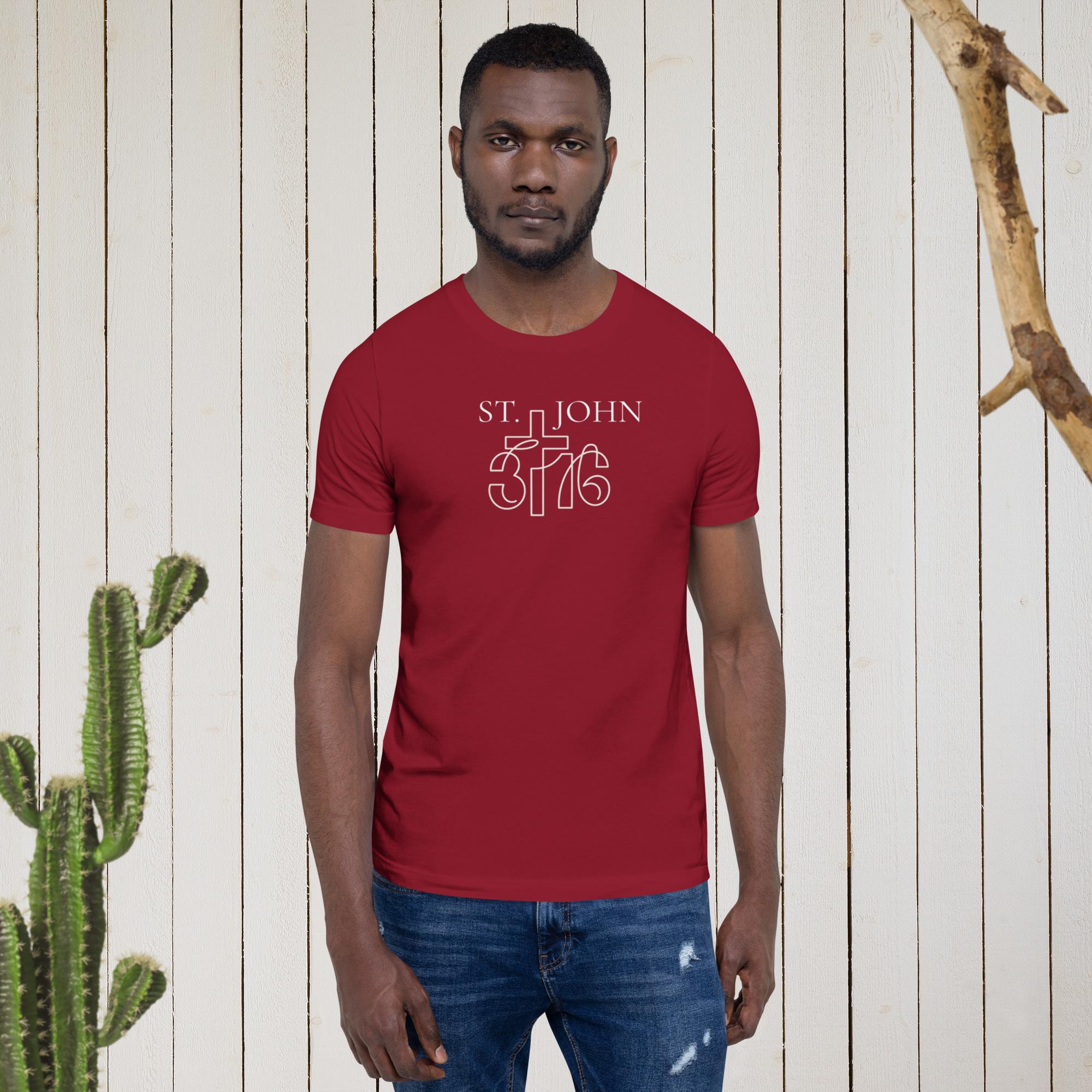 St. John 3:16 Christian T-Shirt for Men - Image 2