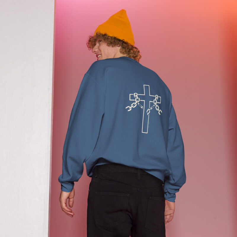 set free christian sweatshirt for men