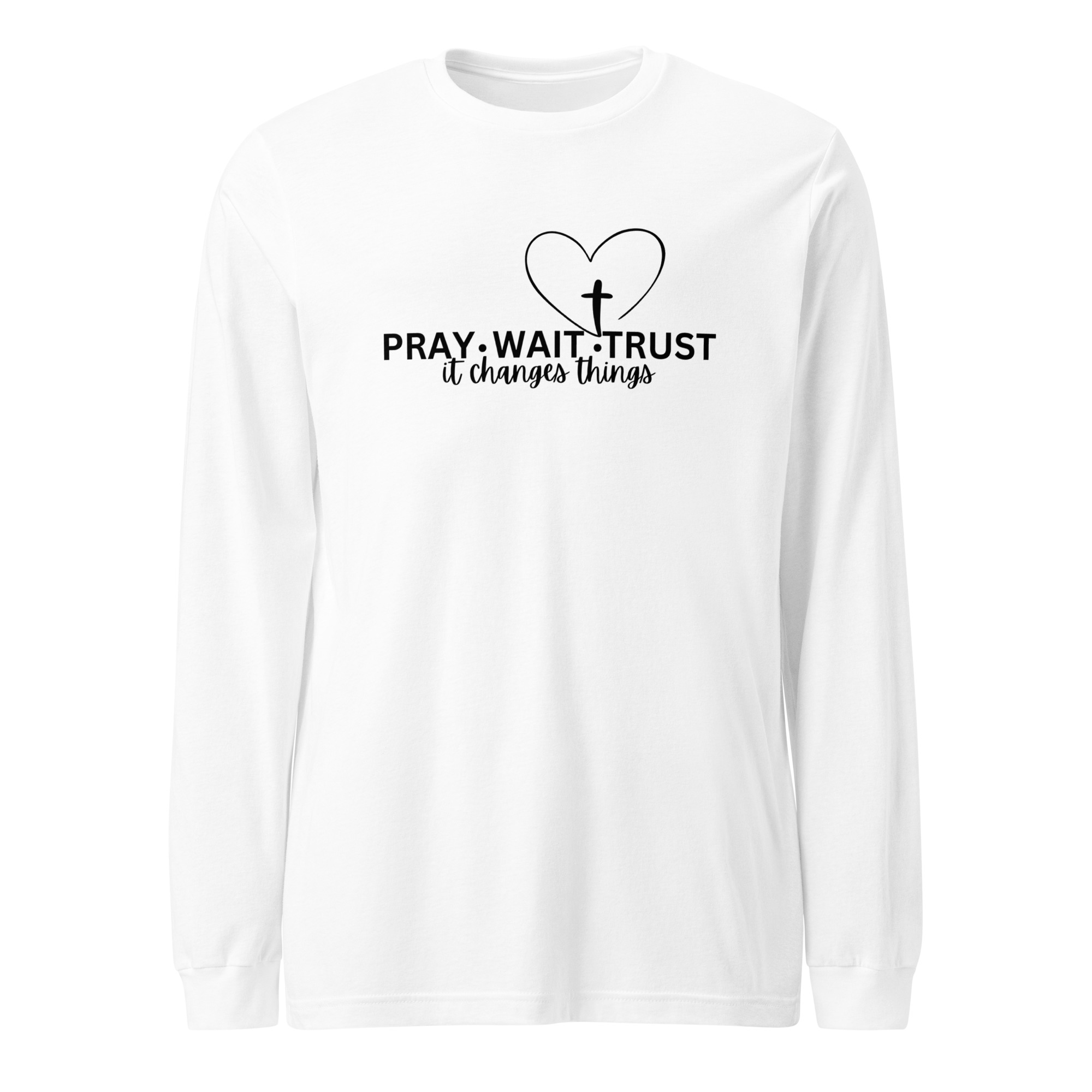 Pray, Wait, Trust Unisex Long Sleeve Tee - Image 5