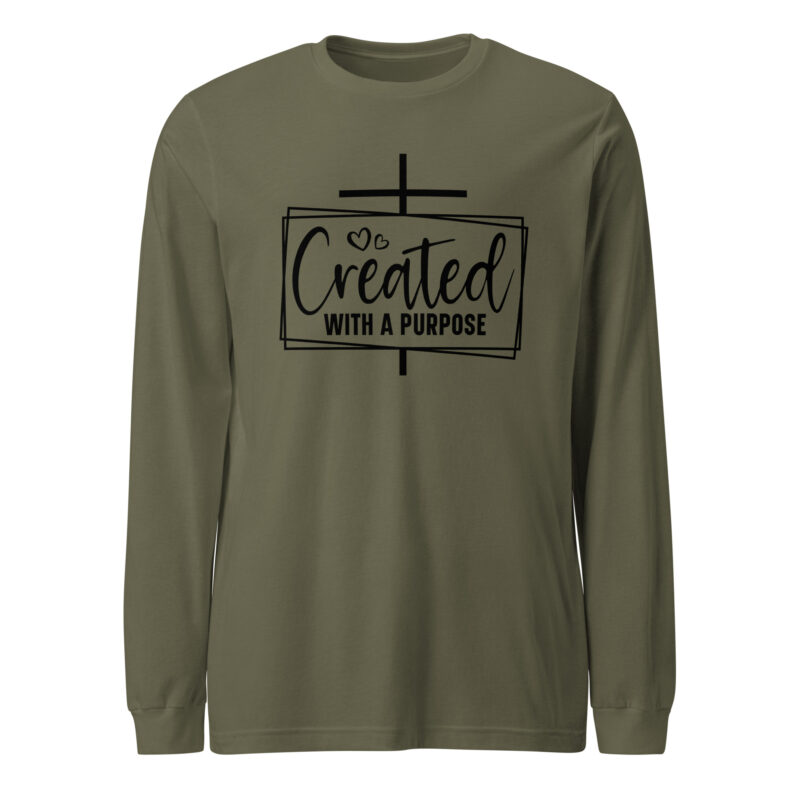 Created With a Purpose Christian Women’s Long Sleeve T-Shirt