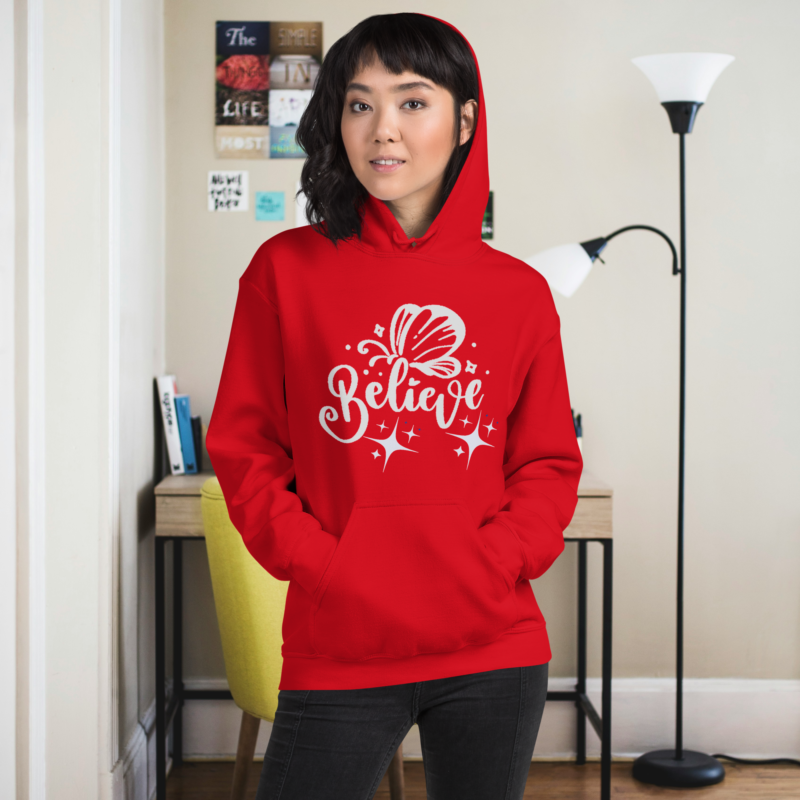 believe chrisitan women’s hoodie
