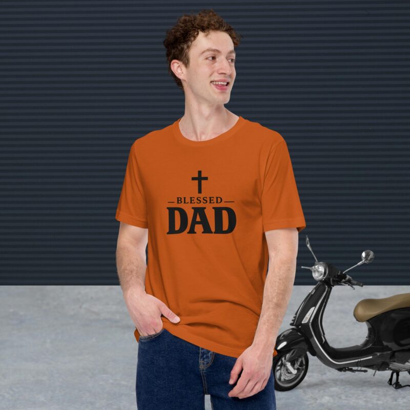 blessed dad christian t-shirt for men