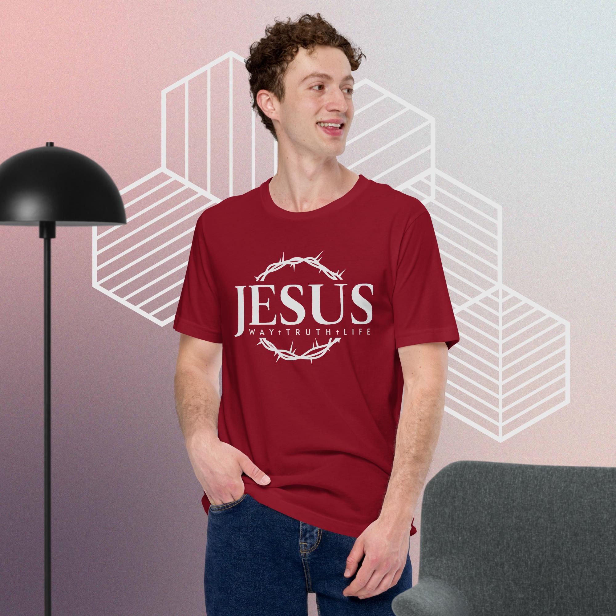 Jesus Crown of Thorns Christian T-Shirt for Men - Image 2