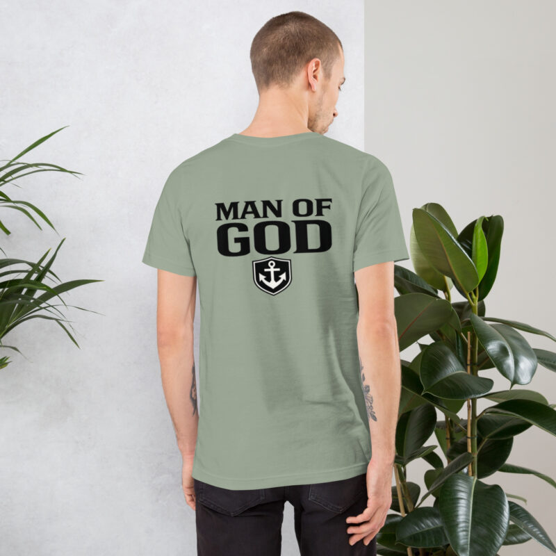 man of God christian t-shirt for men-back