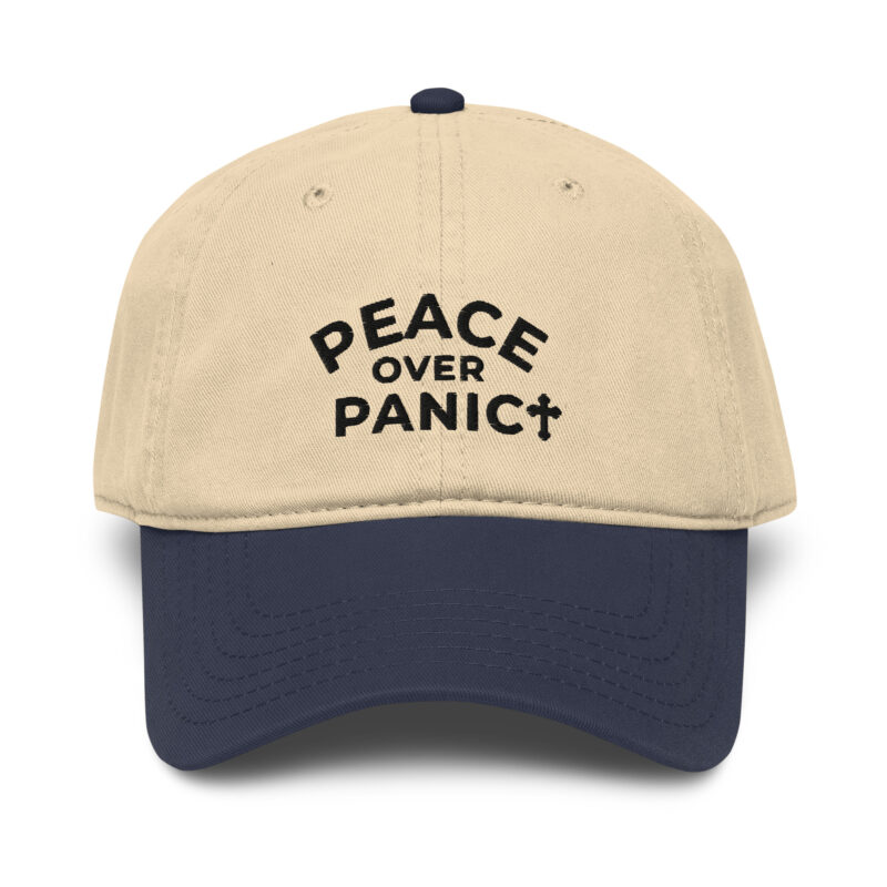Peace over Panic baseball cap