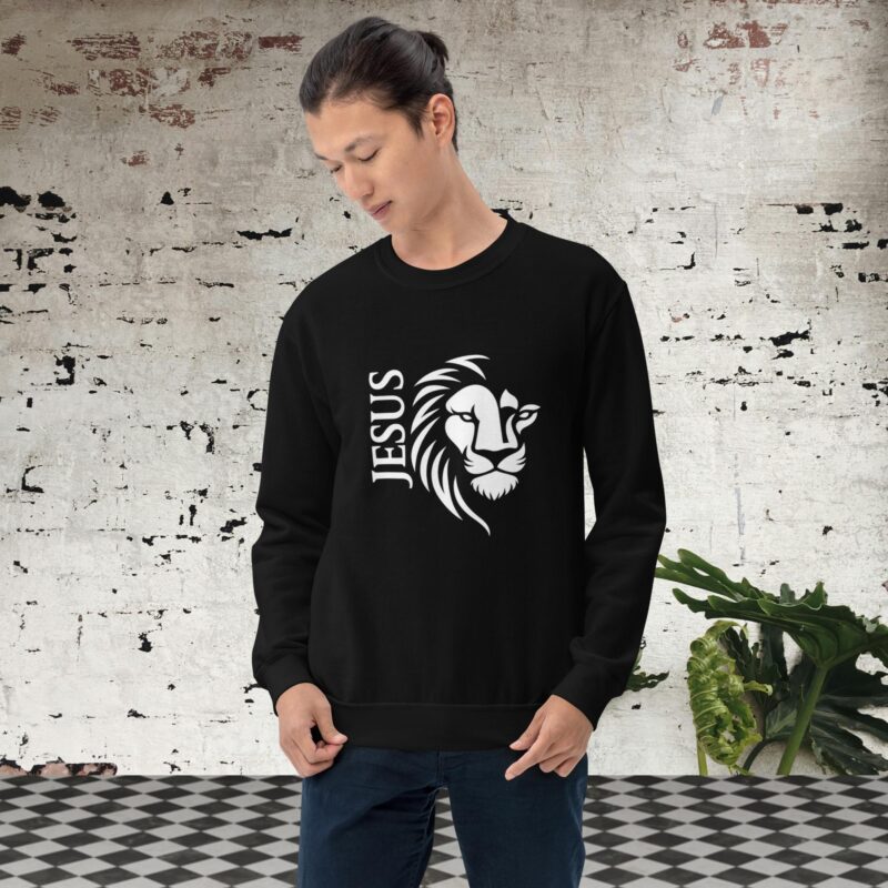 jesus lion of judah christian sweatshirt for men