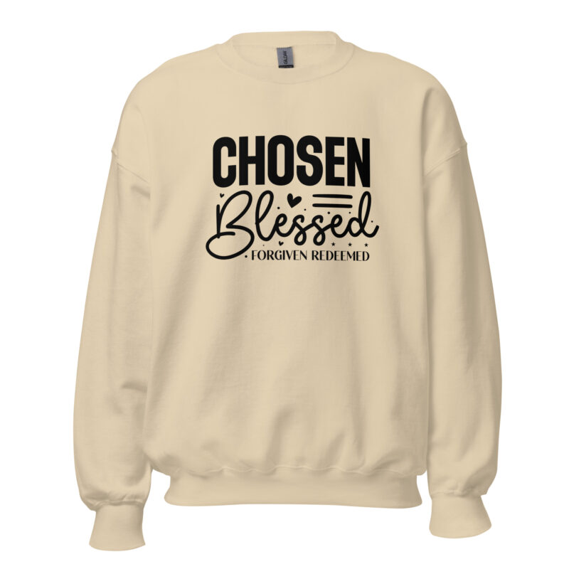 Chosen, Blessed, Forgiven, Redeemed, Christian Women’s Sweatshirt