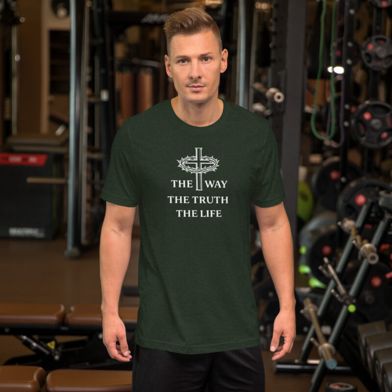 christ the way, the truth, the life christian t-shirt for men