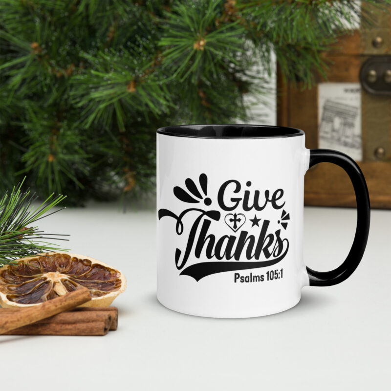Give Thanks Christian Coffee Mug